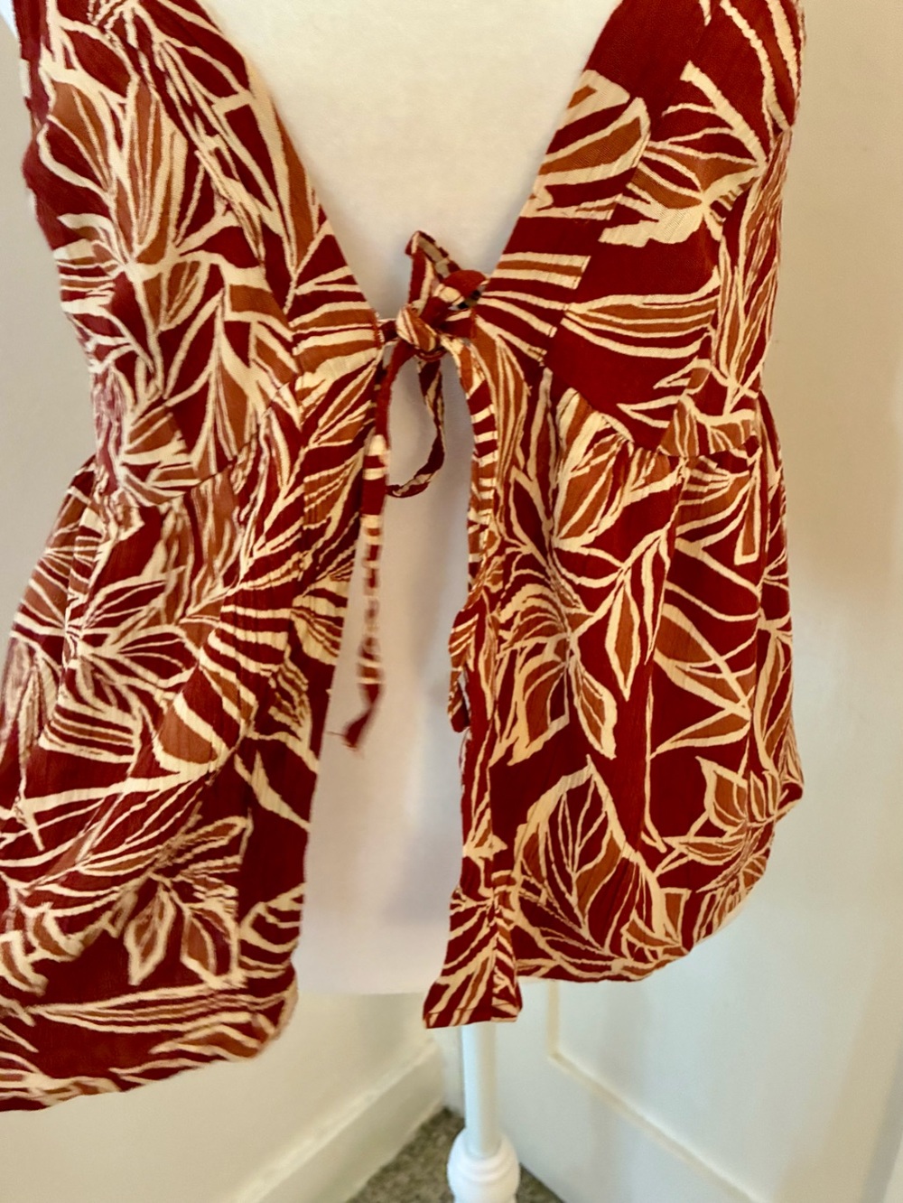 Salty Crew Rust & Cream Tropical Print Tank 🌺